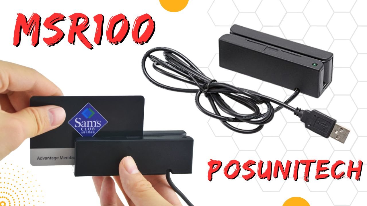 Posunitech Mini MSR100 Swipe Credit Card Reader MSR